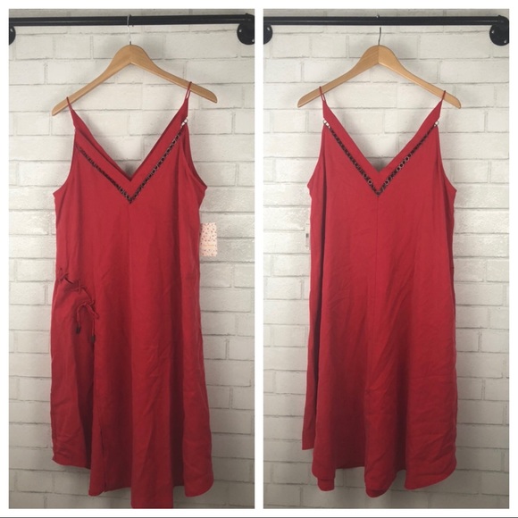 Free People Tops - NWT Free People Red All I Want Tunic Tank Top
